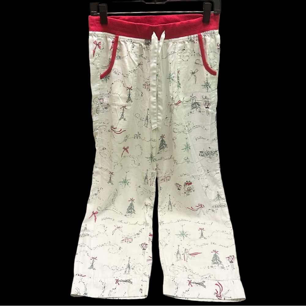 Victoria's Secret Women’s Pajama Bottoms with Pink and White XS
